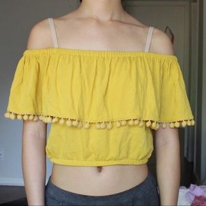 Off The Shoulder Yellow Top